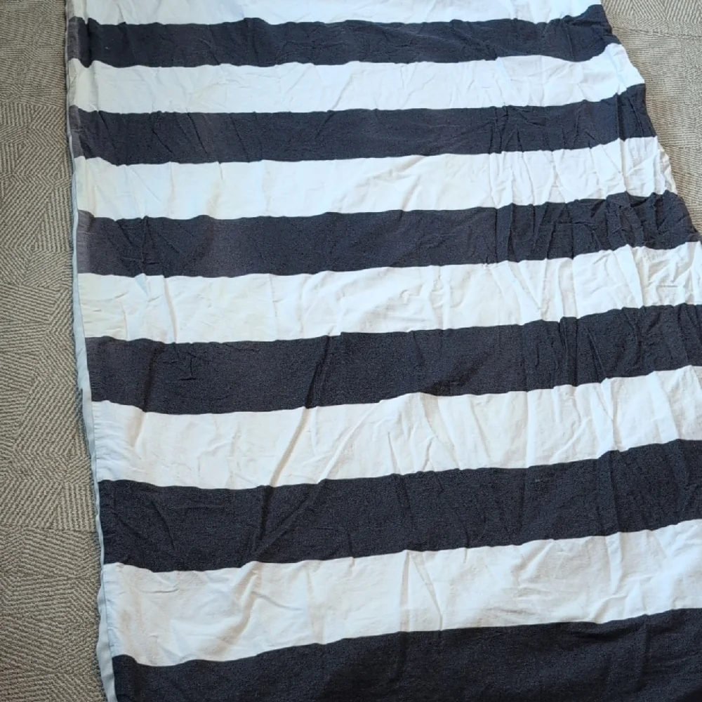 Pottery Barn Rugby Stripe Navy Blue Blackout Curtains Panel Pair 50